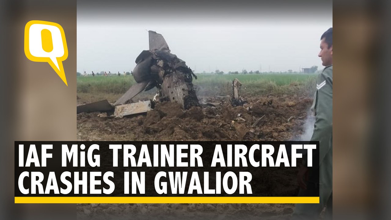 IAF MiG Trainer Aircraft Crashes near Gwalior Airbase, Pilots Eject Safely