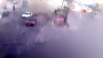 Polis servis aracına düzenlenen bombalı saldırı kamerada