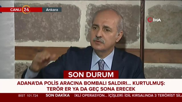 Adana'da polis aracına bombalı saldırı