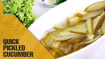 Quick Pickled  Cucumber | Dawat | MasalaTV Show | Abida Baloch