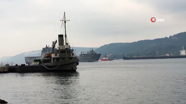 Nusret Mayın Gemisi, TCG Sancaktar Gemisini Boğaz Geçişinde Selamladı