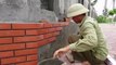 Amazing Construction Tiles And Cement Working - How To Build Tiles on Wall