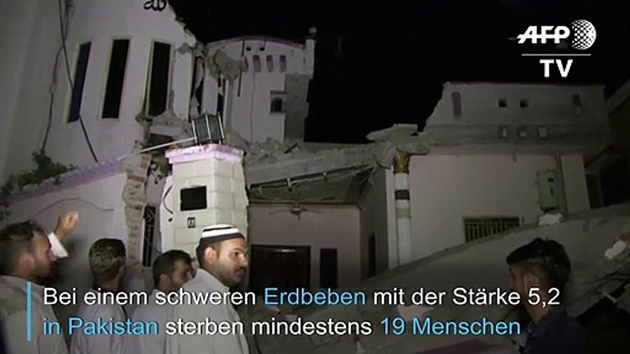 19 Tote und mehr als 300 Verletzte bei Erdbeben in Pakistan