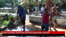 Selin vurduğu Didim'de temizlik çalışmaları sürüyor