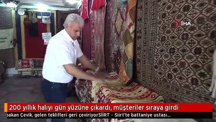200 yıllık halıyı gün yüzüne çıkardı, müşteriler sıraya girdi