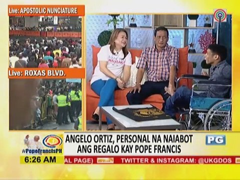 Angelo Ortiz, personal na naiabot ang regalo kay Pope Francis