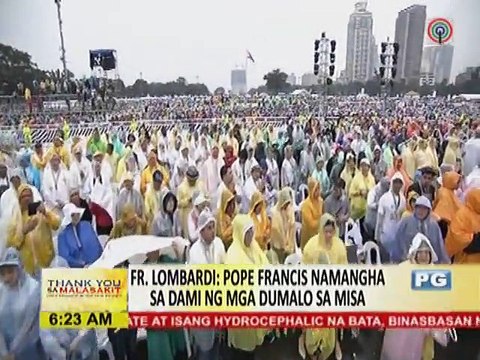 Fr Lombardi: Misa sa Luneta posibleng isasa pinakamalaking Papal event sa kasaysayan