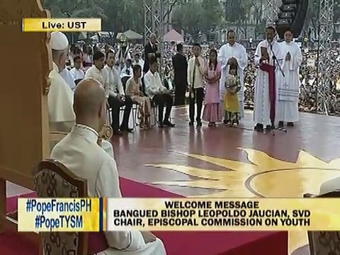 Pope Francis, We Love You! ang isinigaw ng libo libongkabataan sa UST