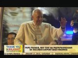 Silipin ang tent na pinagpahingahan ng Pope sa Tacloban Airport bago ito nag-misa