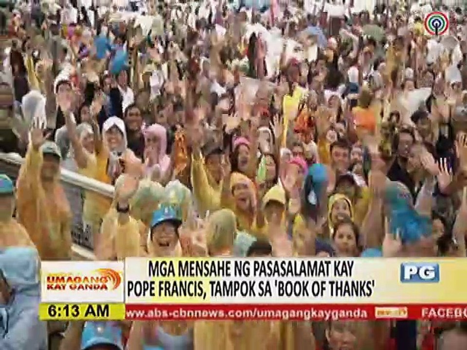 ""Book Of Thanks"" ng mga Pilipino, naipaabot na kay Pope Francis