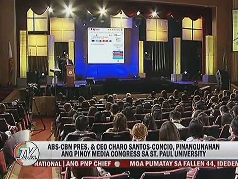 ABS-CBN Pres. & CEO Charo Santos-Concio, pinangunahan ang Pinoy Media Congress sa St. Paul University