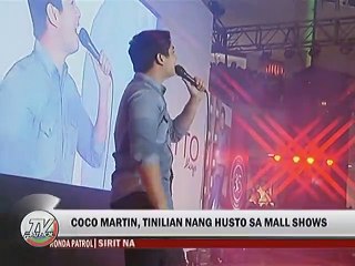 Coco Martin, tinilian nang husto sa Mall Shows