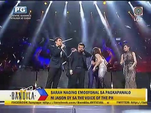 Sarah naging emosyonal sa pagkapanalo ni Jason Dy sa The Voice of the PH