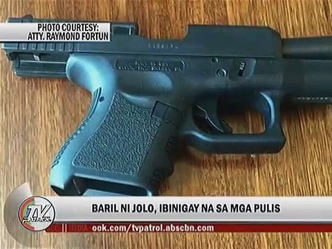 Baril ni Jolo, binigay na sa mga Pulis