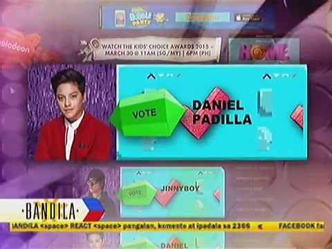 Daniel Padilla nominado sa 2015 Nickelodeon's Kids Choice Award