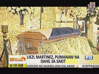 Liezl Martinez, nakatakdang i-cremate ngayong araw
