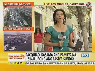 Pacquiao, kasama ang pamiya na sinalubong ang Easter Sunday