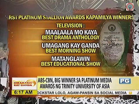 ABS-CBN, big winner sa Platinum Media Awards sa Trinity University of Asia
