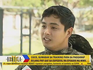 Coco, sumabak sa training para sa pagganap bilang PNP-SAF sa espesyal na episode ng MMK