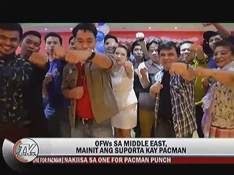 OFWs sa Middle East, mainit ang suporta kay Pacman