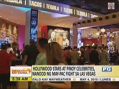Hollywood stars at Pinoy celebrities, nanood ng May-Pac fight sa Las Vegas