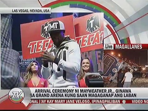 Libu-libong fans, nag-abang sa arrival ceremonies nina Mayweather at Pacquiao