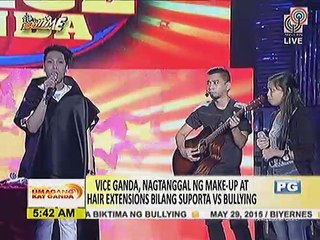 Vice Ganda, nagtanggal ng make-up at hair extensions bilang suporta sa vs Bullying