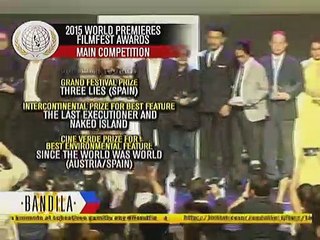 Mga pelikula at artistang Pinoy, wagi sa 2nd World Premieres film festival