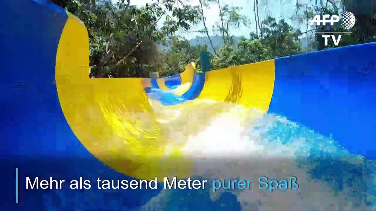 1111 Meter purer Spaß: Rekord-Wasserrutsche in Malaysia