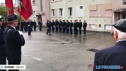 Prise de commandement de la compagnie de Givors par le capitaine Laurent