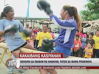 Boksing sa ibabaw ng kawayan, patok sa ibang probinsya