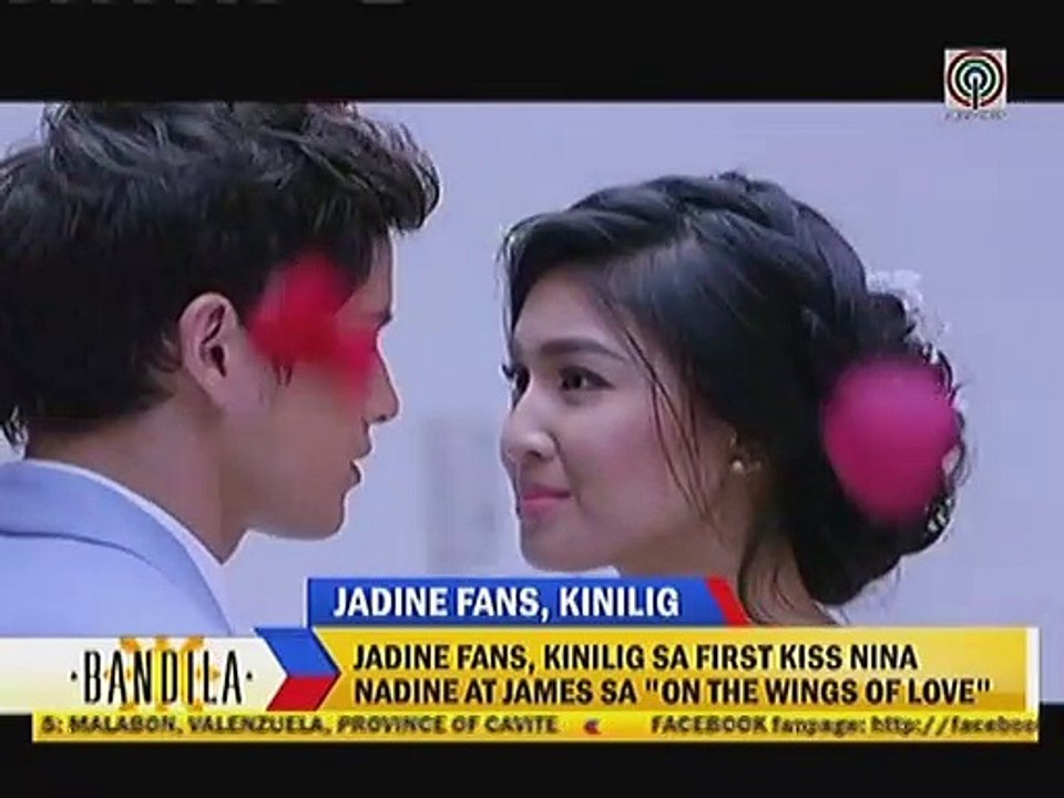 Jadine fans, kinilig sa first kiss nina Nadine at James sa ""On The Wings Of Love""