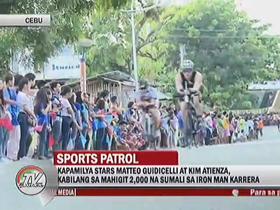 Matteo Guidicelli, sinalubong sa finish line ng...