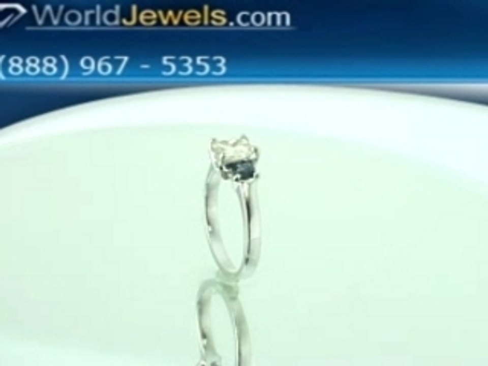 1.00 Carat Princess Cut & .50 Carat Sapphire Engagement Ring