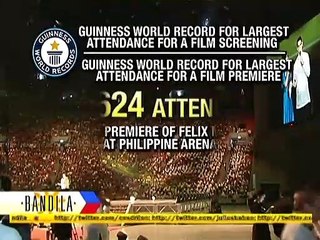 ""Felix Manalo"", nakuha ang Guiness World Record bilang ""Largest attended movie premiere""