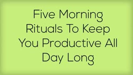 Productive Ways to Jumpstart Your Day