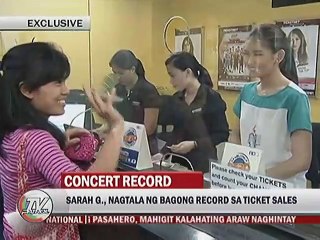 Sarah G., nagtala ng bagong record sa ticket sales