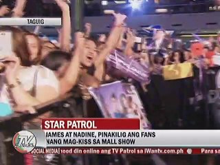 James at Nadine, pinakilig ang fans nang mag-kiss sa Mall Show