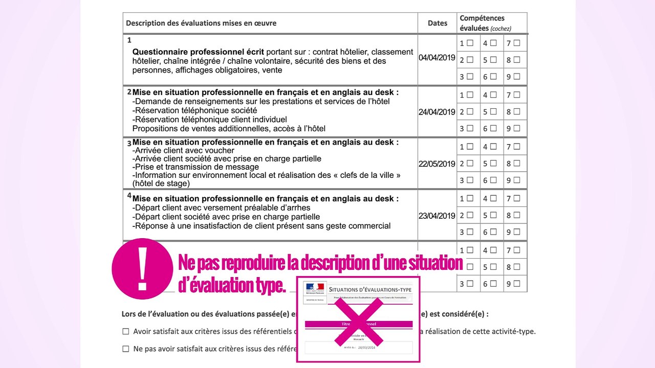 Titres professionnels | Guide utilisation du livret des évaluations passées en cours de formation (ECF)