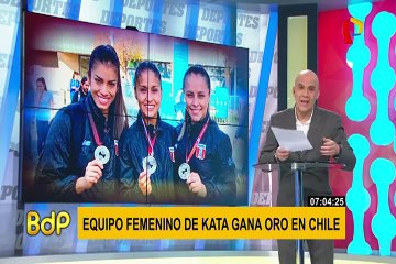 Equipo femenino de karate ganó medalla de oro en Chile