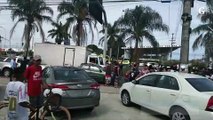 Moradores protestam contra a morte Karoline Vitória Souza  na BR 101, Serra