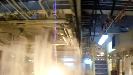 Ship main engine flooded