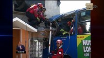 Bus se impactó contra una vivienda tras quedarse sin frenos