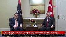 Cumhurbaşkanı recep tayyip erdoğan, libya başkanlık konseyi başkanı fayez sarraj ile görüştü.