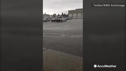 Rare hailstorm slams Anchorage