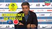 Conférence de presse Paris Saint-Germain - Stade de Reims (0-2) : Thomas TUCHEL (PARIS) - David GUION (REIMS) / 2019-20