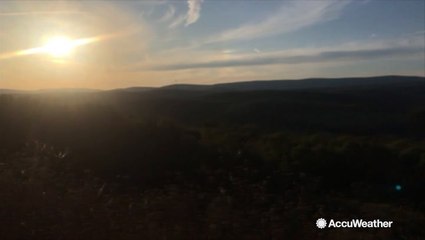 Wow! Look at this stunning sunset over rolling hills