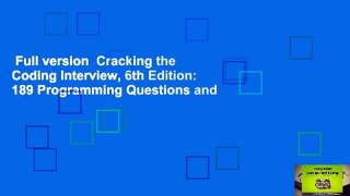 Full version  Cracking the Coding Interview, 6th Edition: 189 Programming Questions and