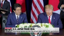 Trump, Abe sign trade deal under which Tokyo will open market to $7 bil. of U.S. agricultural goods