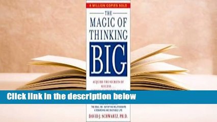 Full E-book  The Magic of Thinking Big  For Kindle